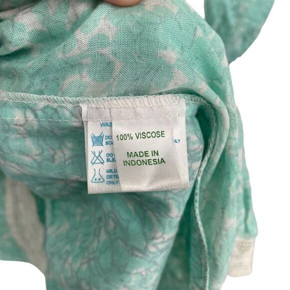 Poupette St Barth Off the Shoulder Light Green Floral and Lace Mini Dress XS - Picture 5 of 7